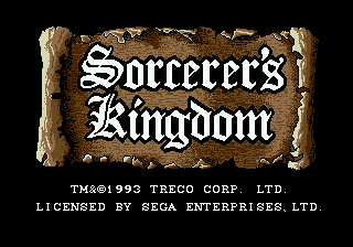 Sorcerer's Kingdom (USA) (v1.1) Title Screen